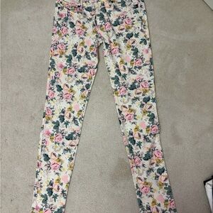 Forever 21 Floral Denim Pants